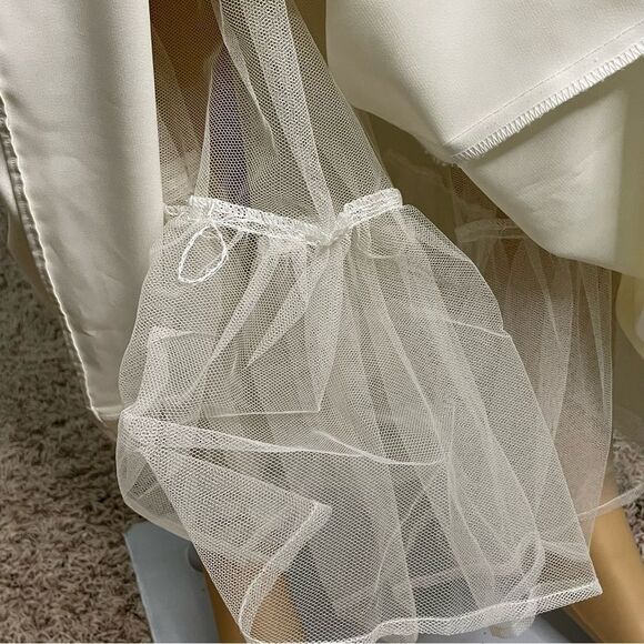 Niki by Niki Livas Strapless Formal Floor Length Dress Off White Size 10 - Picture 9 of 16